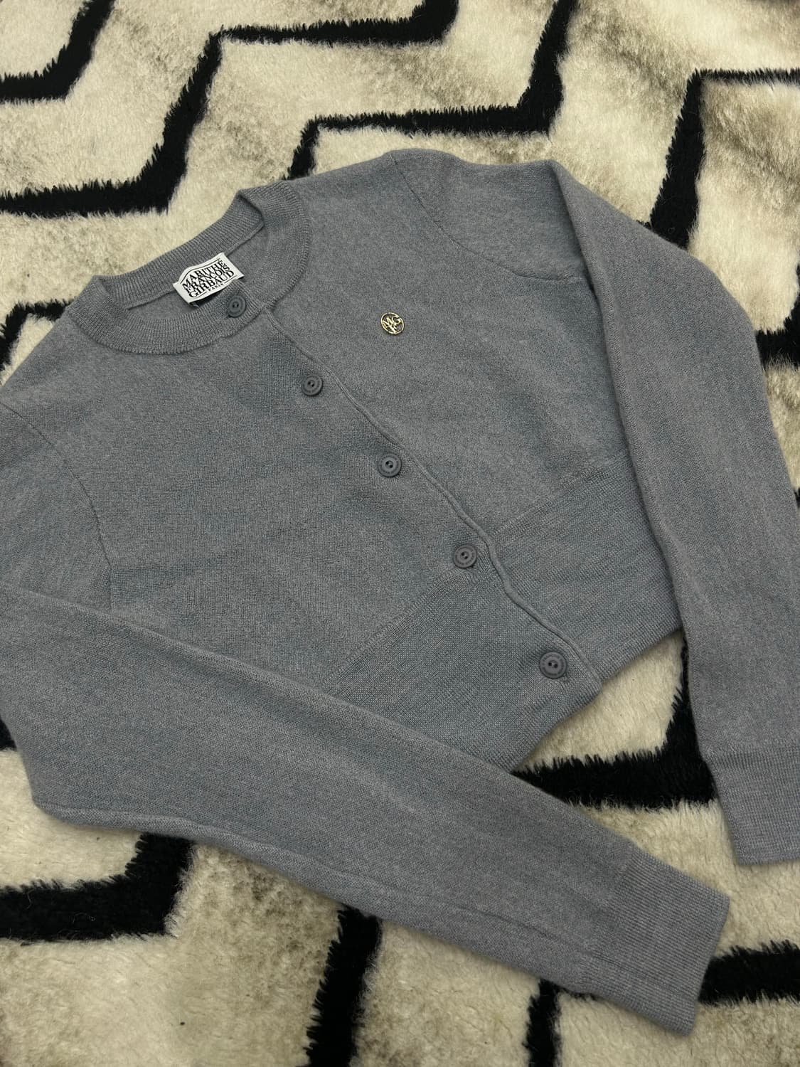 [Free]마리떼 프랑소와저버 크롭 울 가디건/그레이 상품이미지3