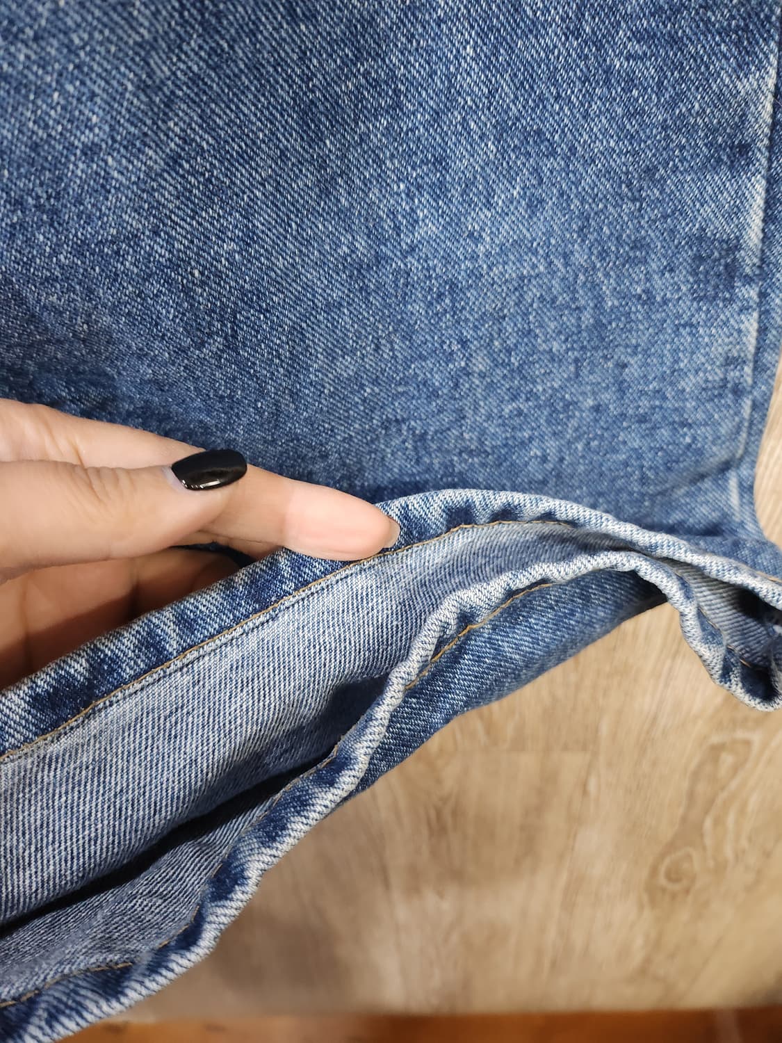 653) 트렌디어패럴 와이드 롱 데님 상품이미지4