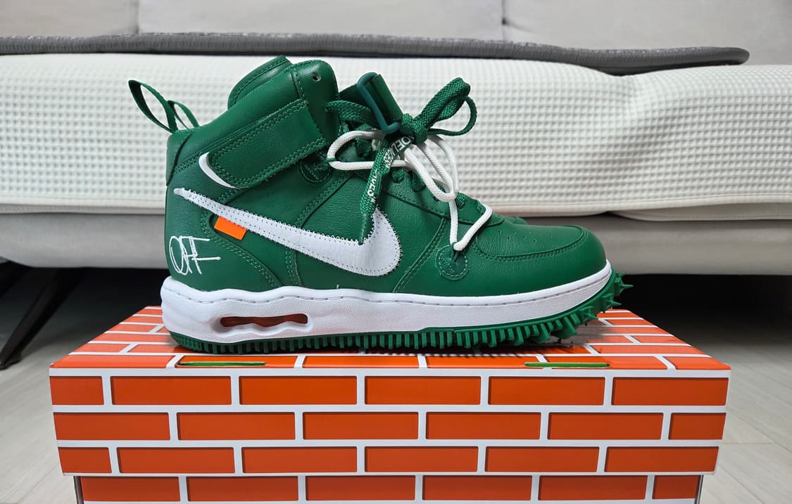 나이키 X 오프화이트 에어포스1 파인 그린 [280,새상품] 상품이미지1