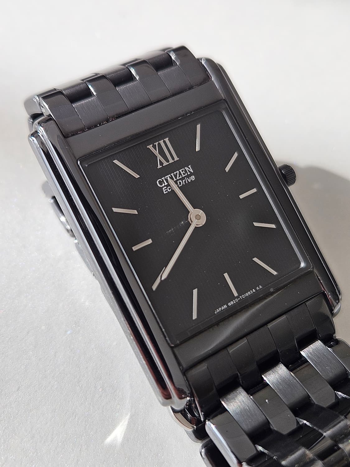 시티즌 에코드라이브 사각 블랙 메탈 시계 상품이미지3