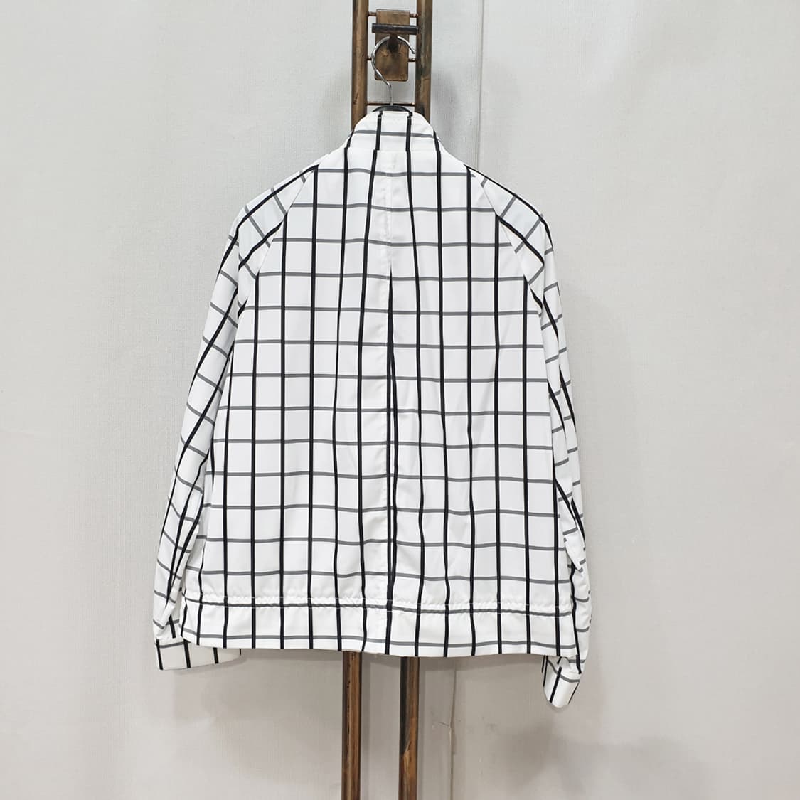 abplus 차이나 카라 허리스트링 체크 점퍼 55 상품이미지5