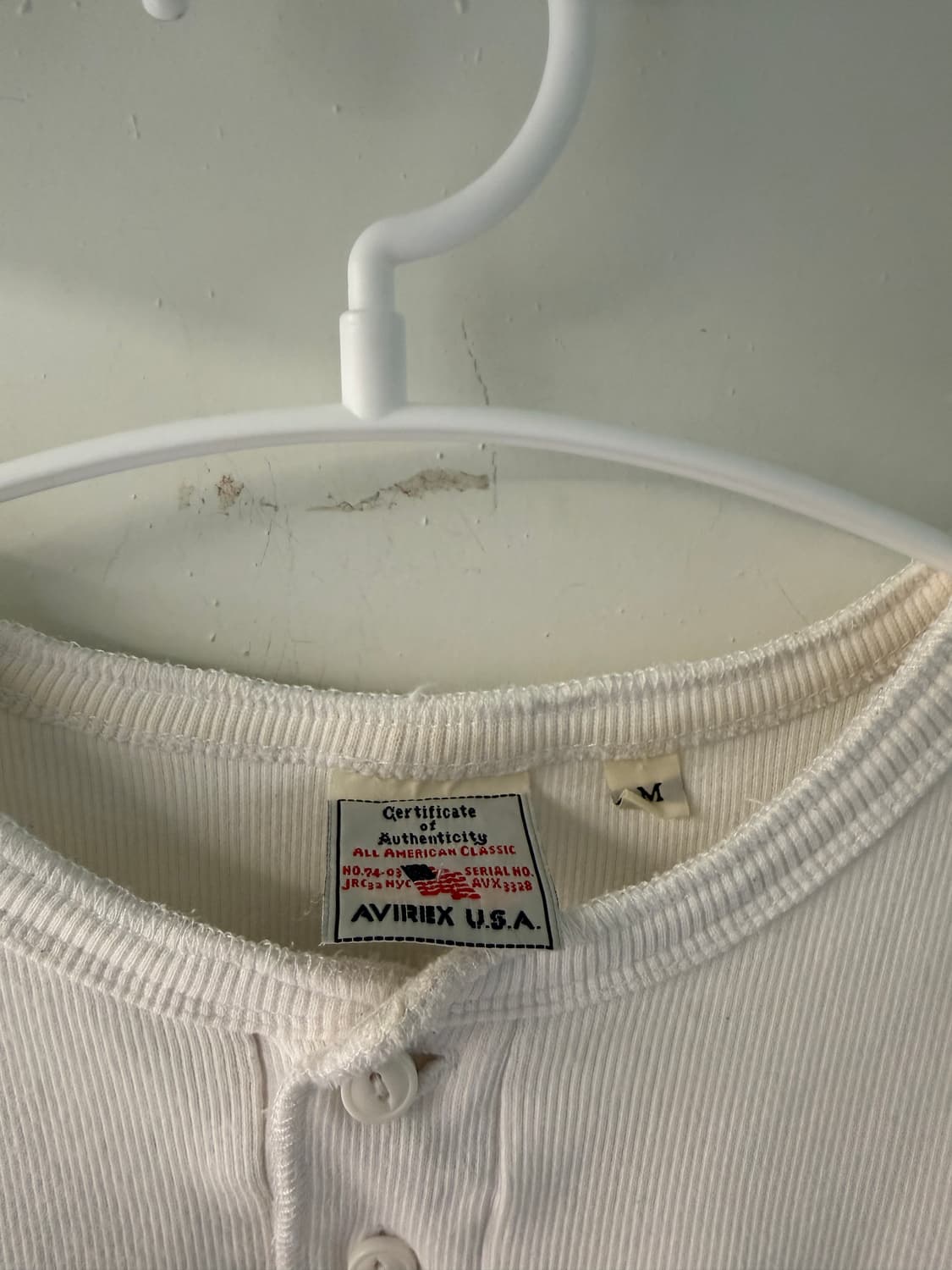 일본빈티지 아비렉스 헨리넥 반팔티 상품이미지6