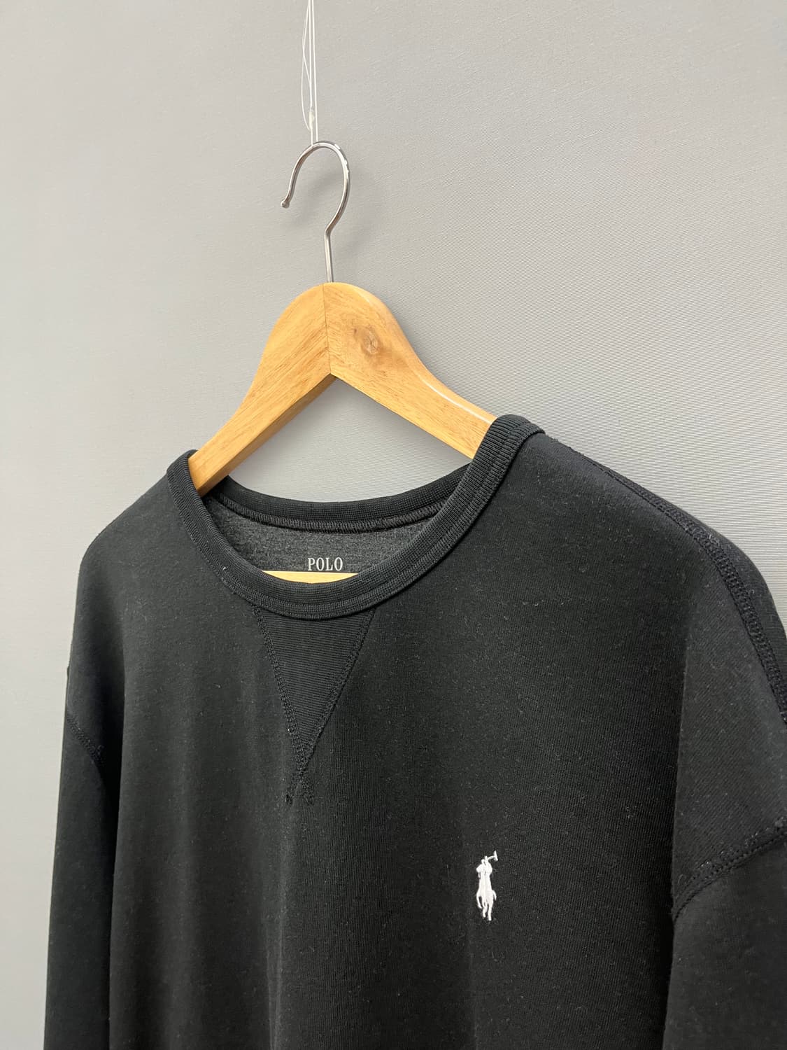 폴로 랄프로렌 블랙 맨투맨 티셔츠 상품이미지2