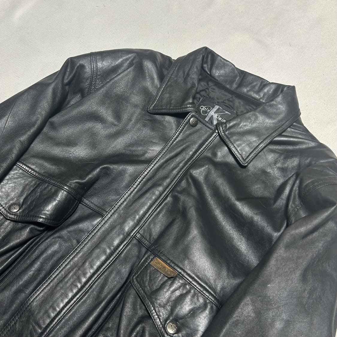 105 켈빈 클라인 가죽 자켓 상품이미지1