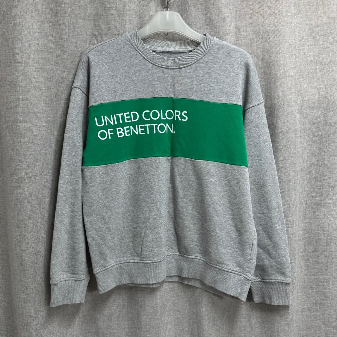 [L] 베네통 루즈핏 코튼 남성 맨투맨 긴팔 티셔츠 상품이미지1