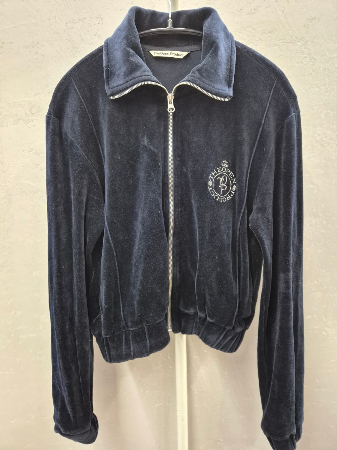 Theopenproduct 벨벳 트랙 자켓 네이비 1 상품이미지2