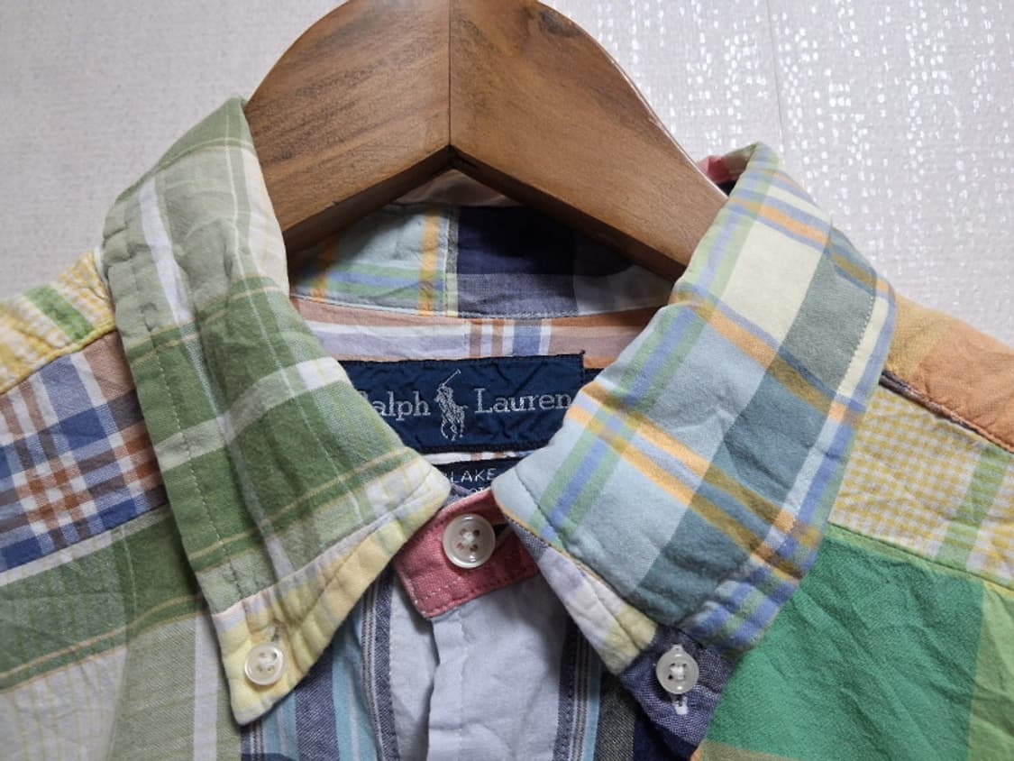 일본빈티지 폴로 패치워크 반팔셔츠 남성 110 115 이상
일본빈티지수입 상품이미지3