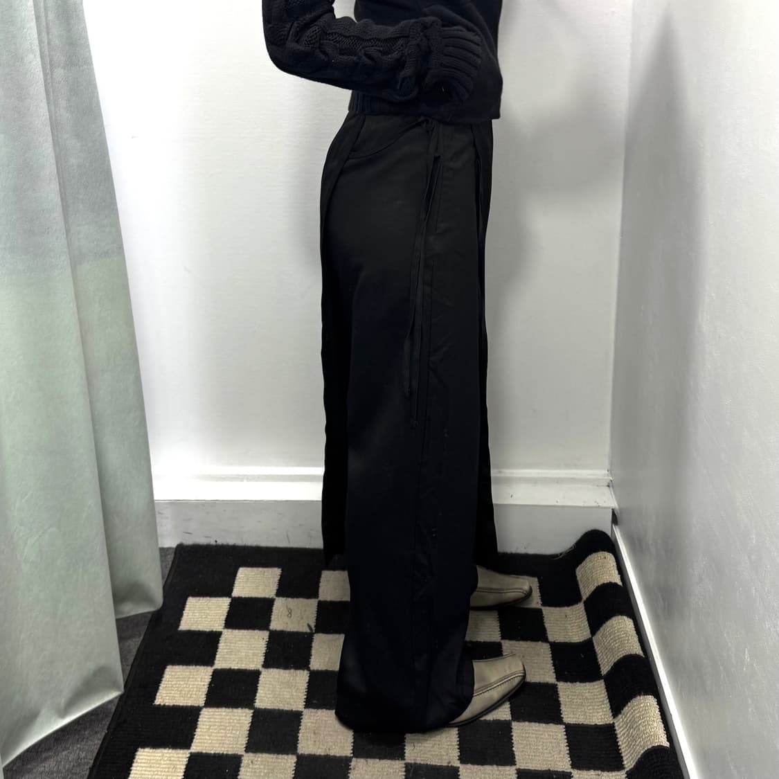 리리앤코 블랙 스커트 레이어드 팬츠 상품이미지2