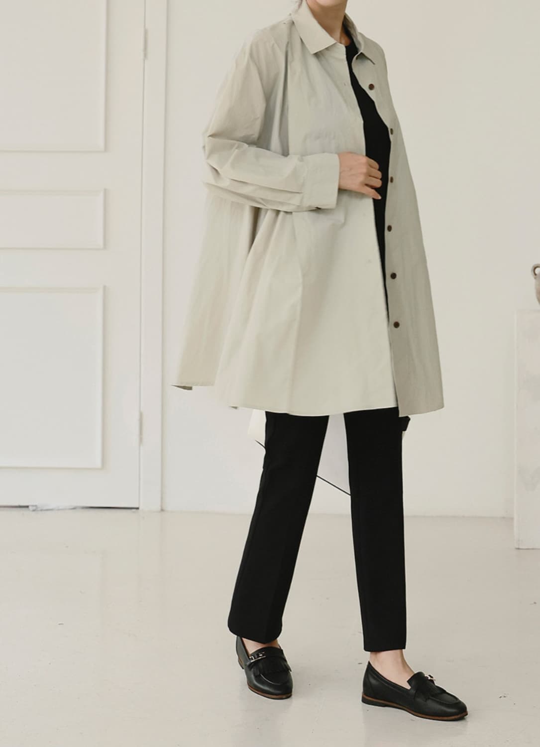 핀턱 셔츠식 프리 자켓(새상품) 상품이미지3