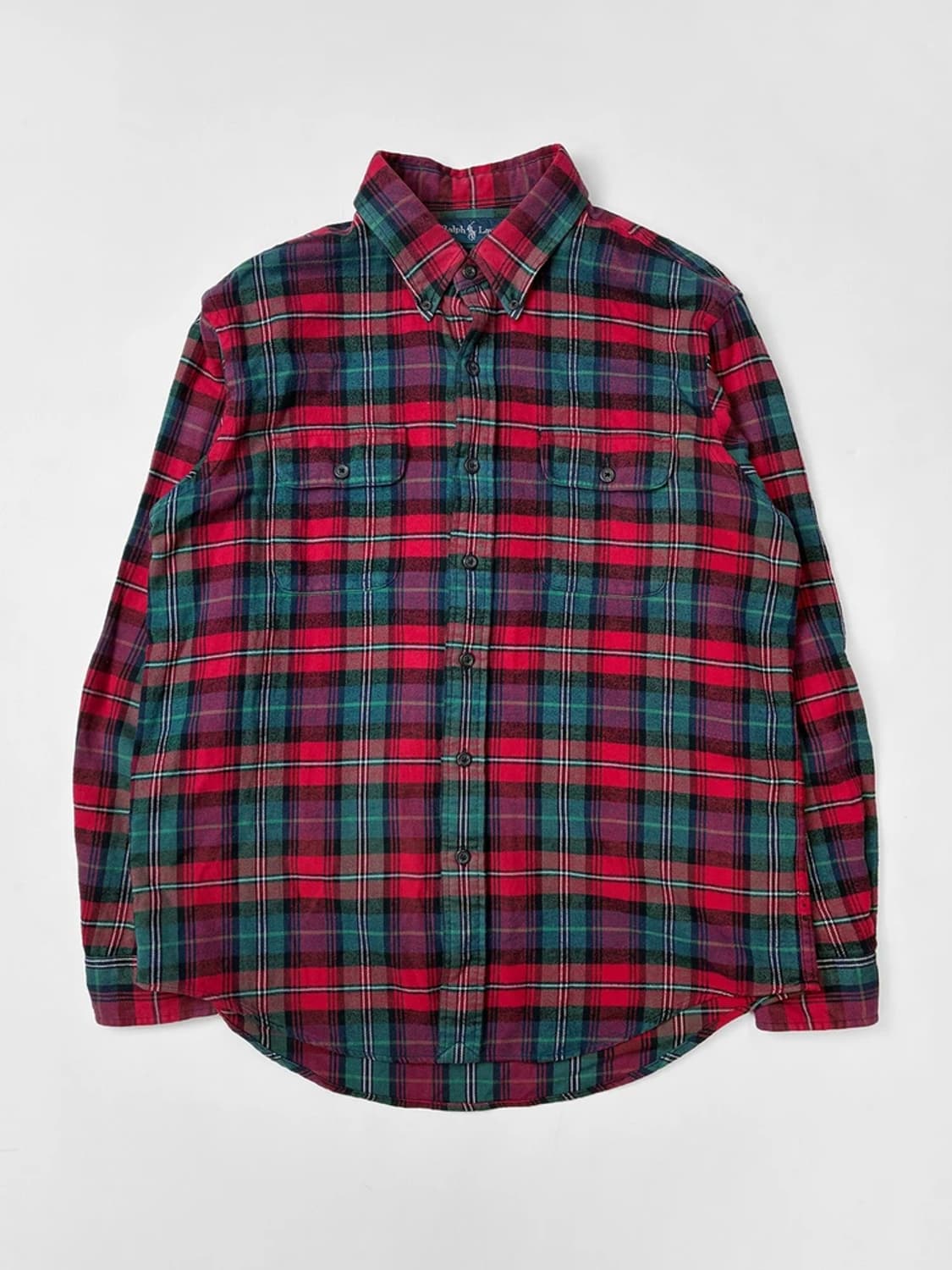 폴로 랄프로렌 00s 엘보 패치 타탄체크 남방 PN5413 상품이미지1