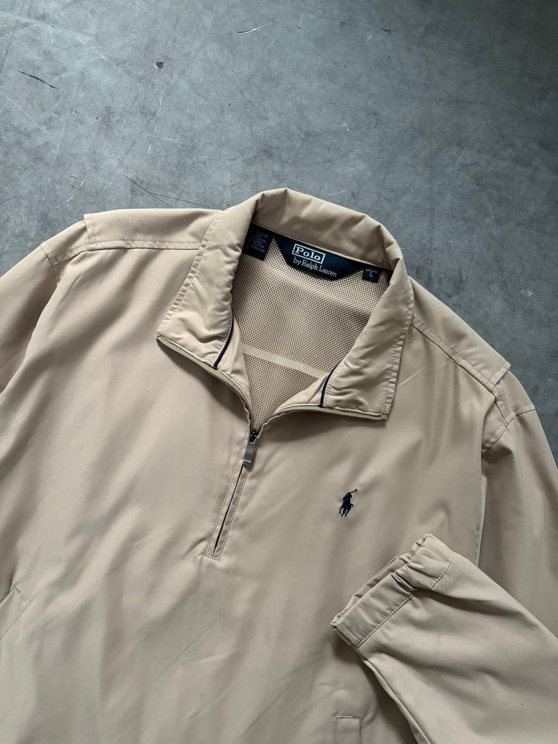 Polo 폴로 랄프로렌 베이지컬러 폴리쉘 아노락 자켓 상품이미지2