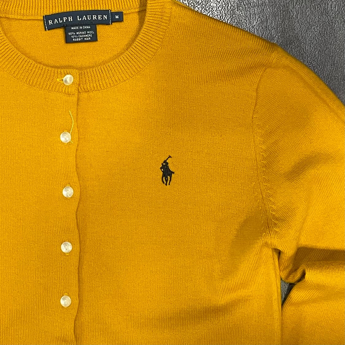 [IM] polo 폴로랄프로렌 꽈배기 머스타드 가디건 니트 상품이미지3