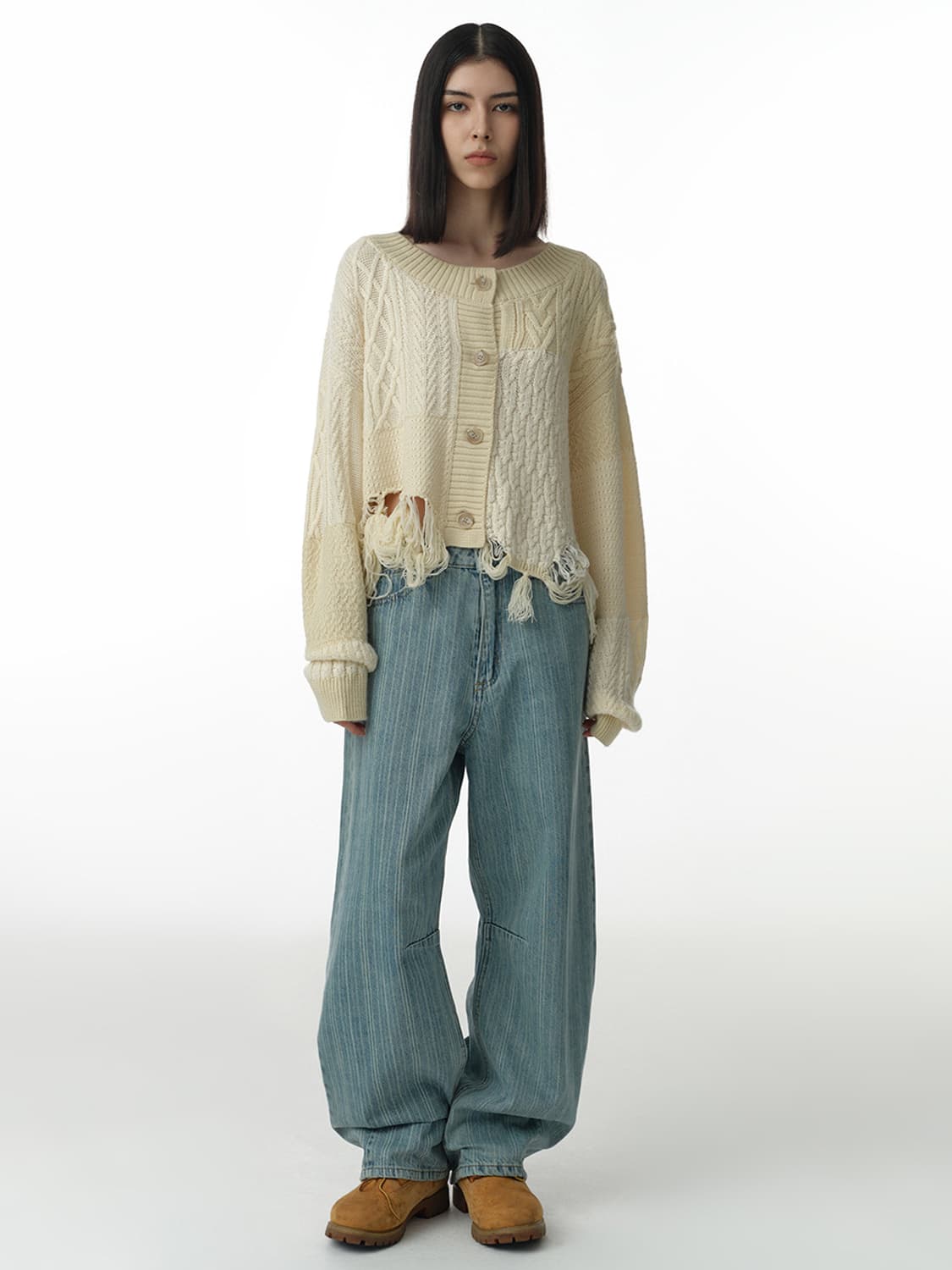 밀로 우먼 Stripe Balloon Jeans 상품이미지1