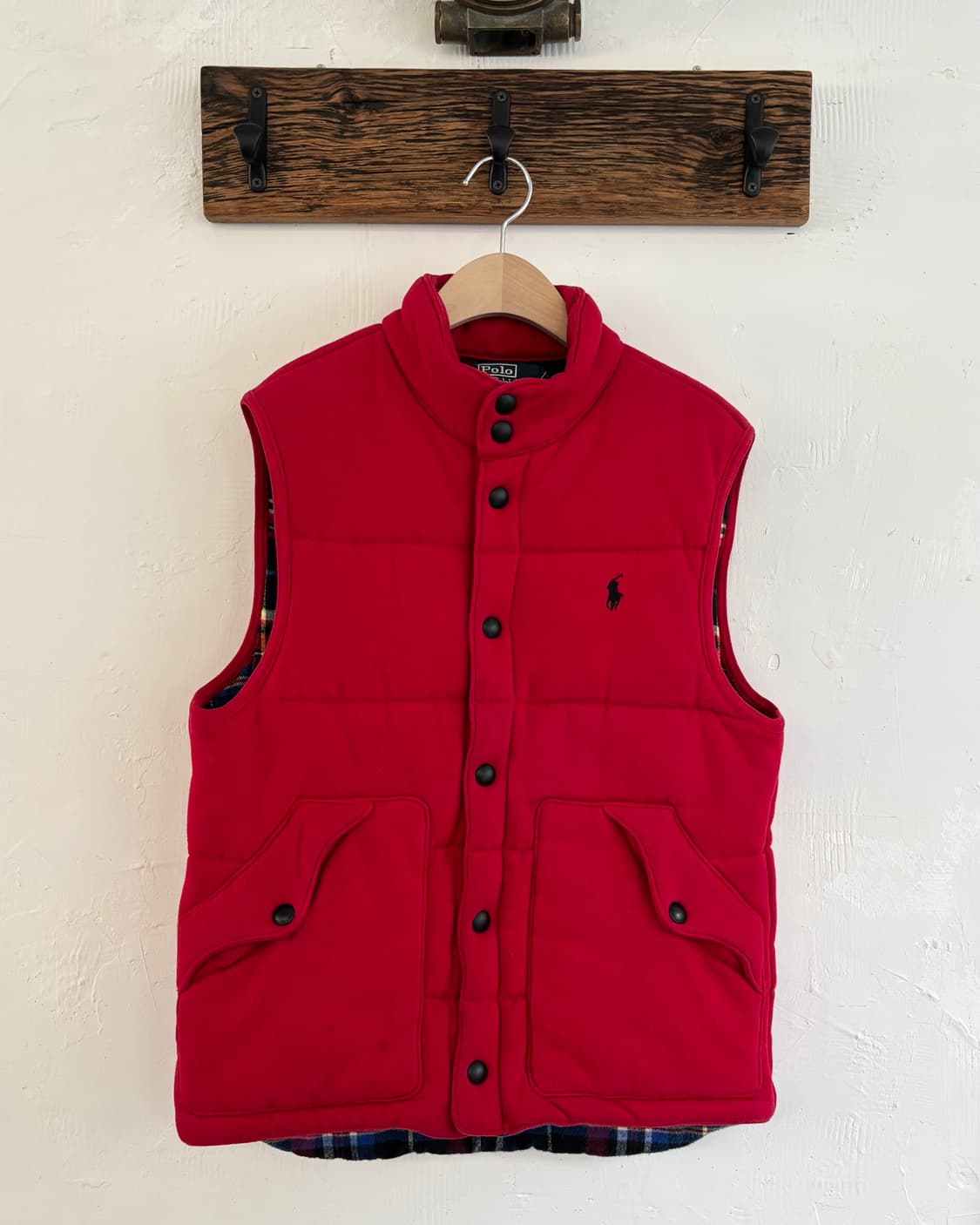 Polo 폴로 랄프로렌 레드컬러 패딩 베스트 상품이미지1