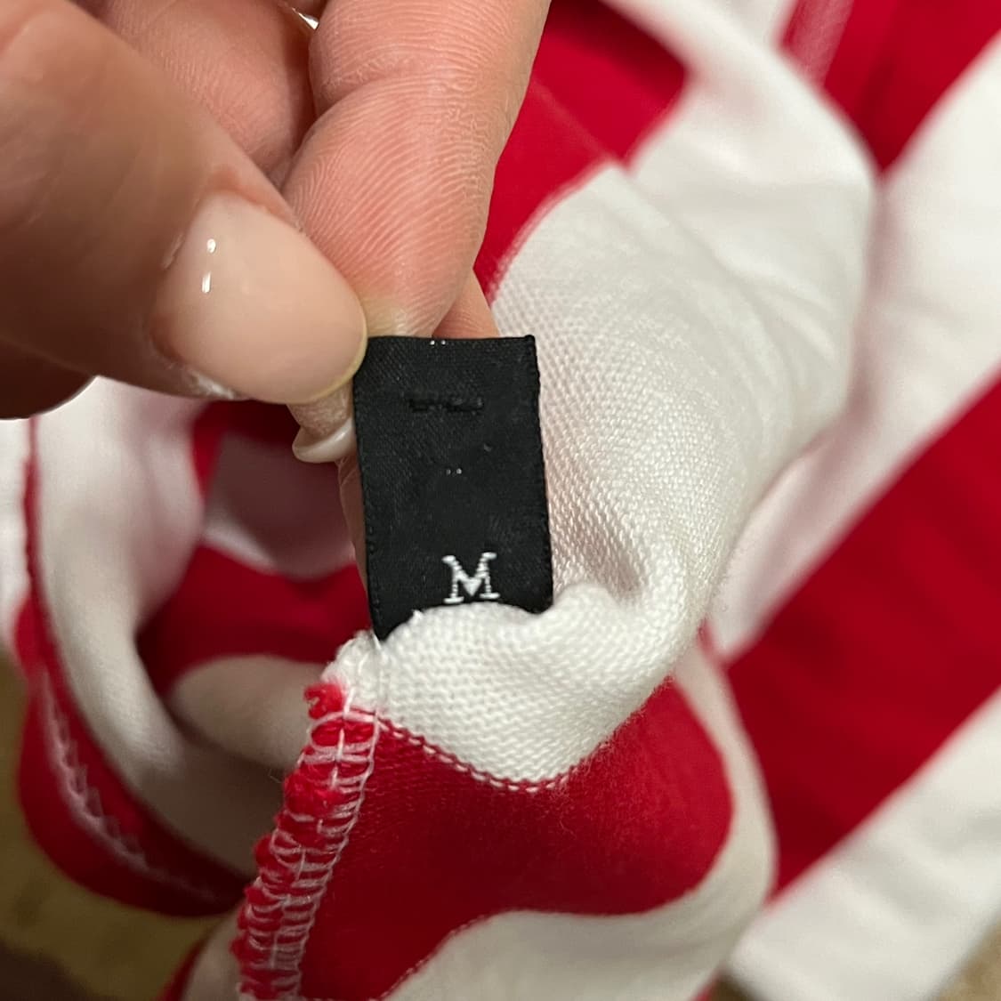 [정품/M] 세인트제임스 빨강 흰색 스트라이프 긴팔 티셔츠 b10 상품이미지6