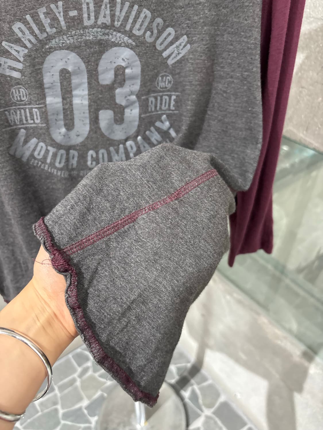할리 데이비슨 7부 티셔츠 상품이미지3