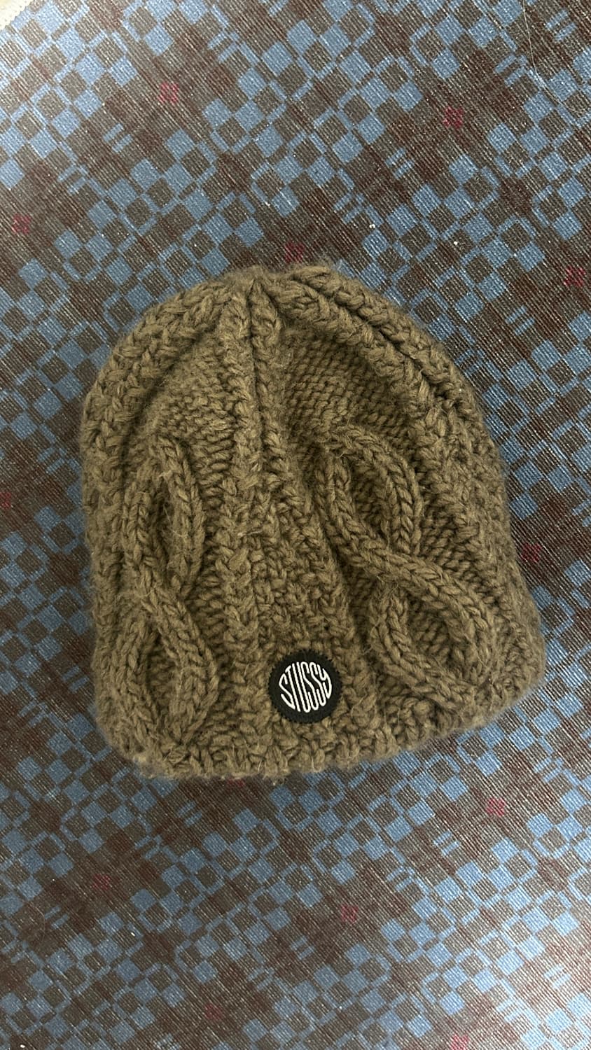 스투시 스컬캡 케이블 니트 브라운 상품이미지2