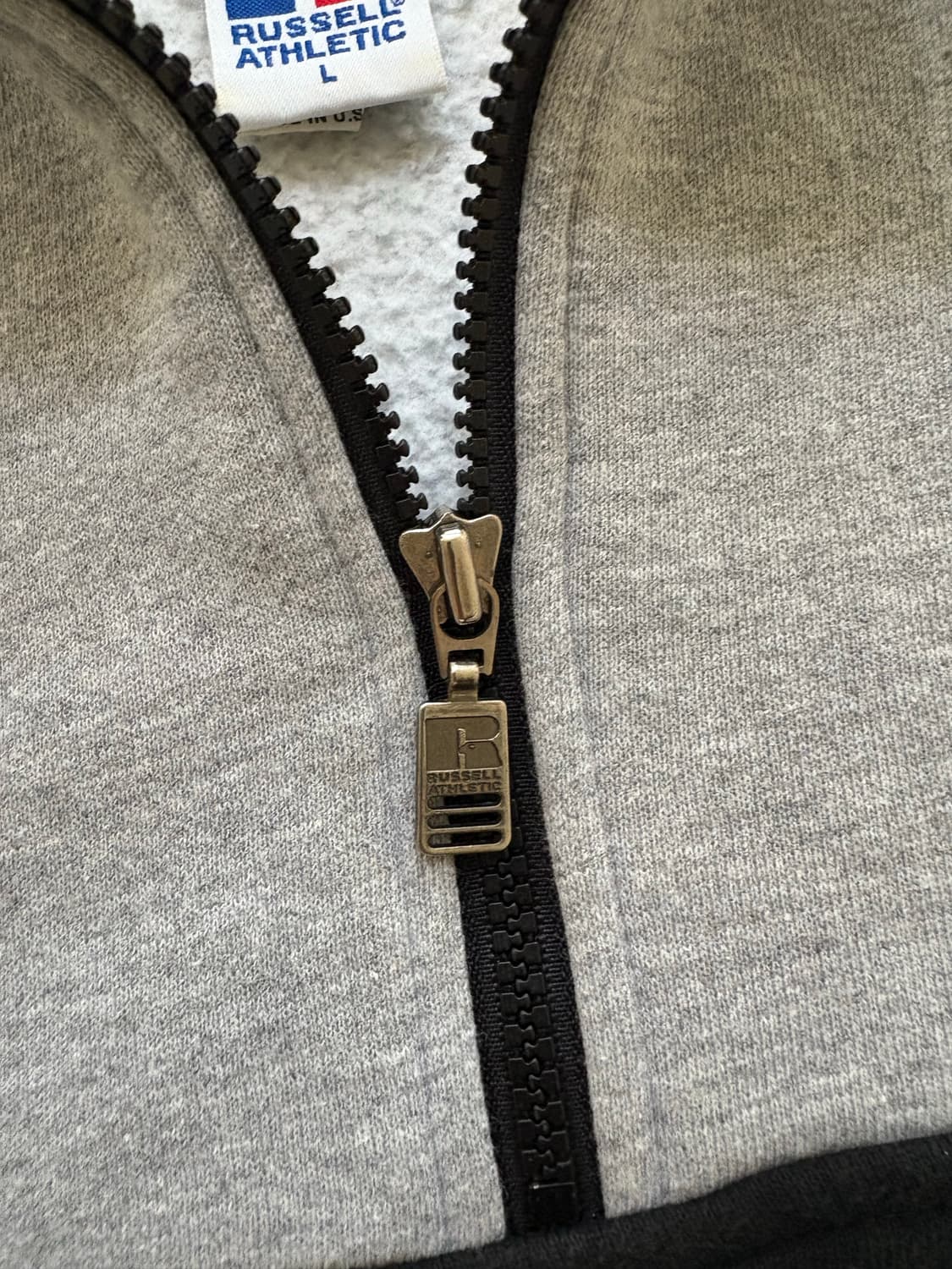 90's Russell USA Quarter Zip Sweatshirt. 상품이미지6