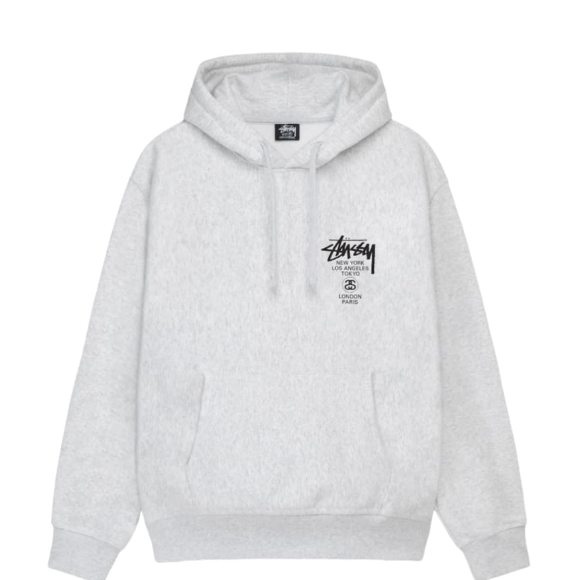 스투시 월드투어 후드 애쉬 헤더 m 상품이미지5