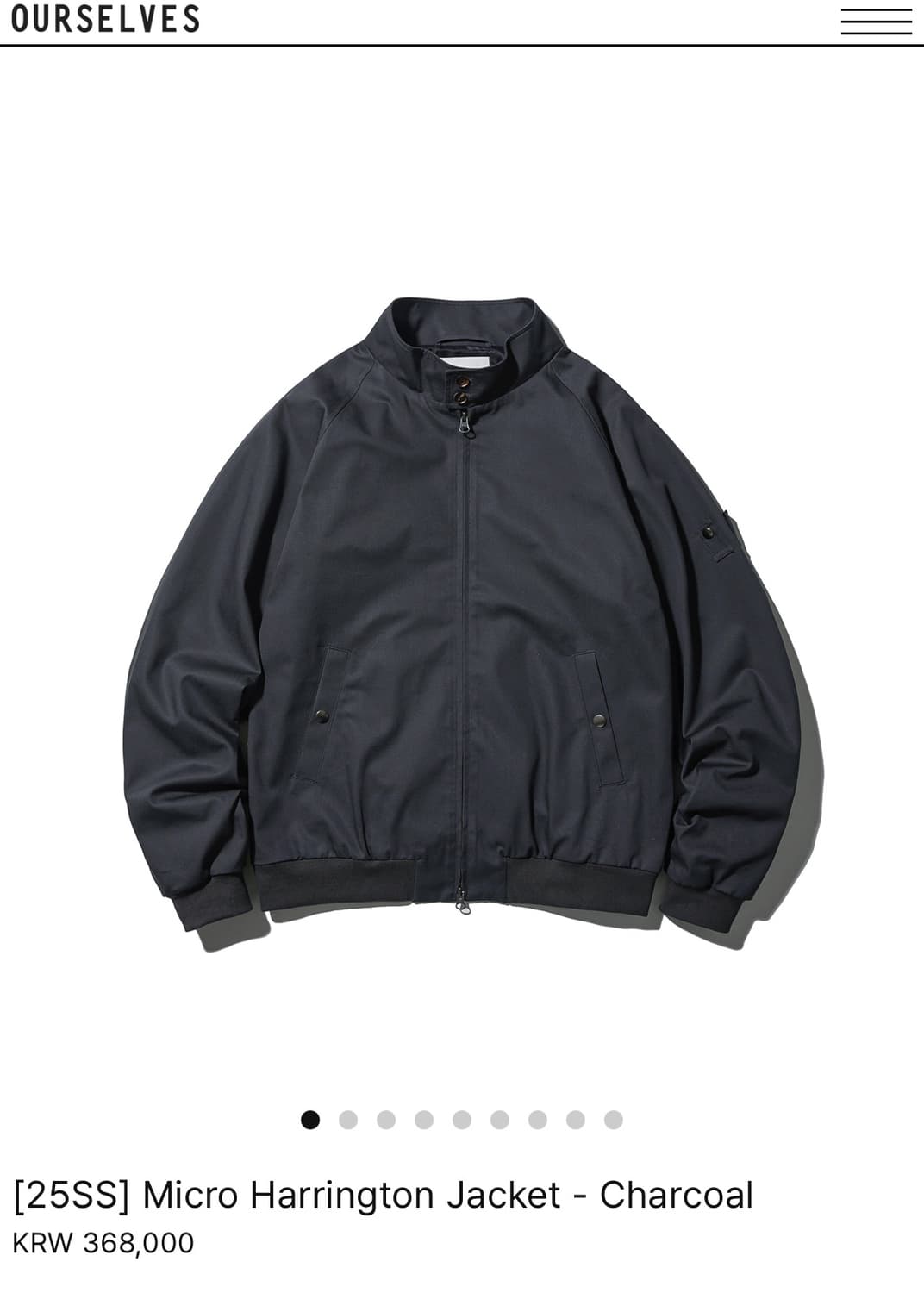 아워셀브스 microharrington jacket charcoal(2) 상품이미지1