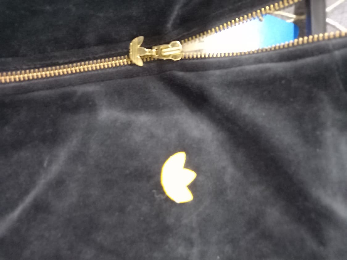 아디다스 희귀 벨벳 블랙 트랙탑 저지 져지집업 85/XS 상품이미지2