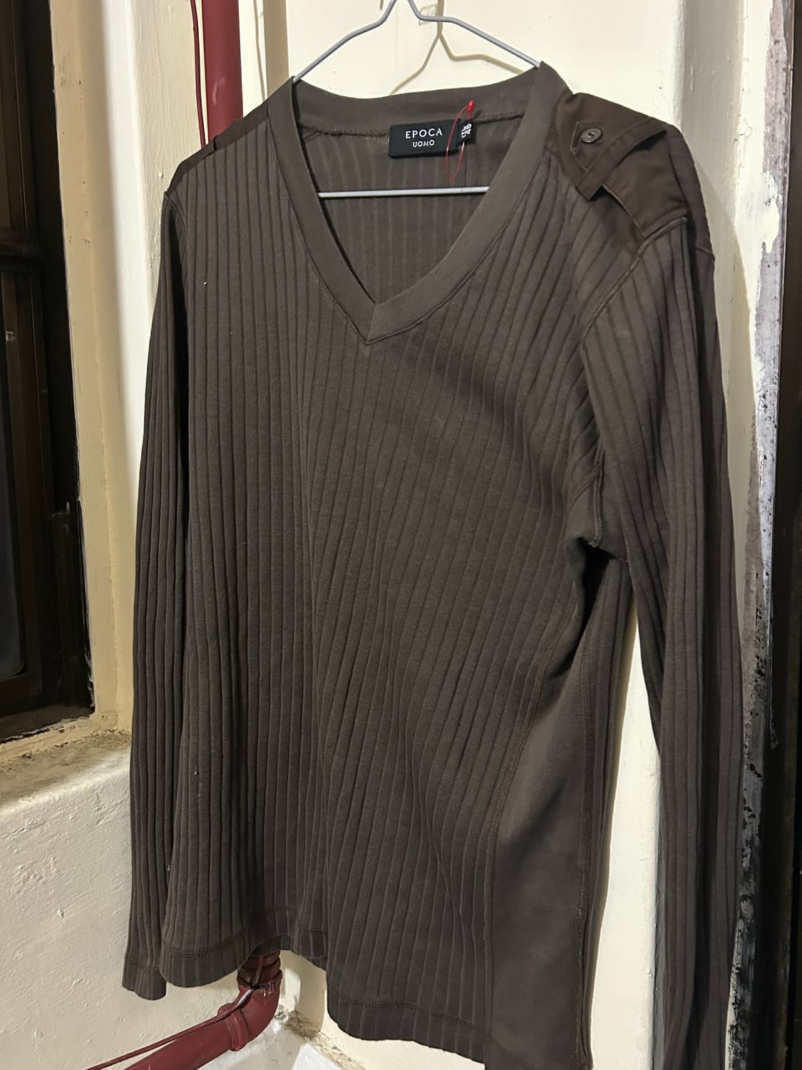 2000s JPN 그런지 브라운 스트라이프 롱슬리브  상품이미지2