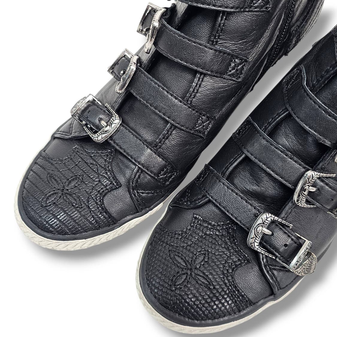 38 Ash 아쉬 블랙 페이즐리 버클 웨지 스니커즈 상품이미지8