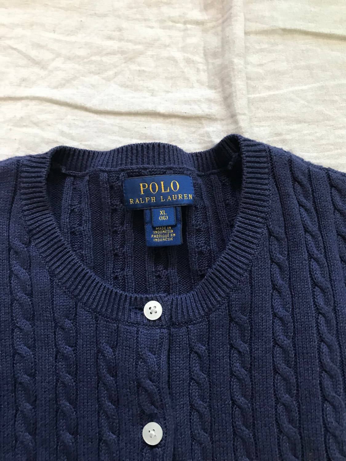 폴로 랄프로렌 포니로고 네이비 케이블 가디건 상품이미지7