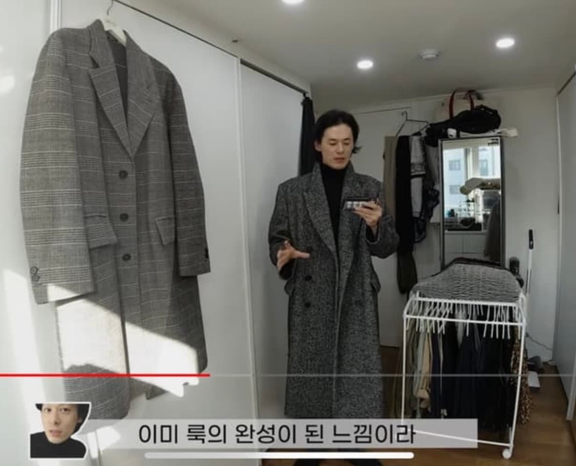 챈스챈스 울 헤링본 더블코트 S 사이즈 (김원중 코트) 상품이미지4