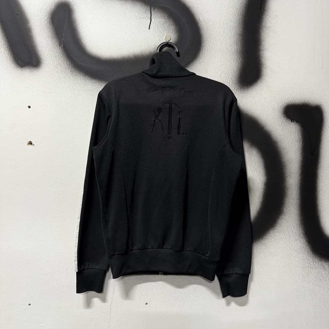 아디다스 00s 파이어버드 올 블랙 디 그래픽 집업 져지 자켓 상품이미지2