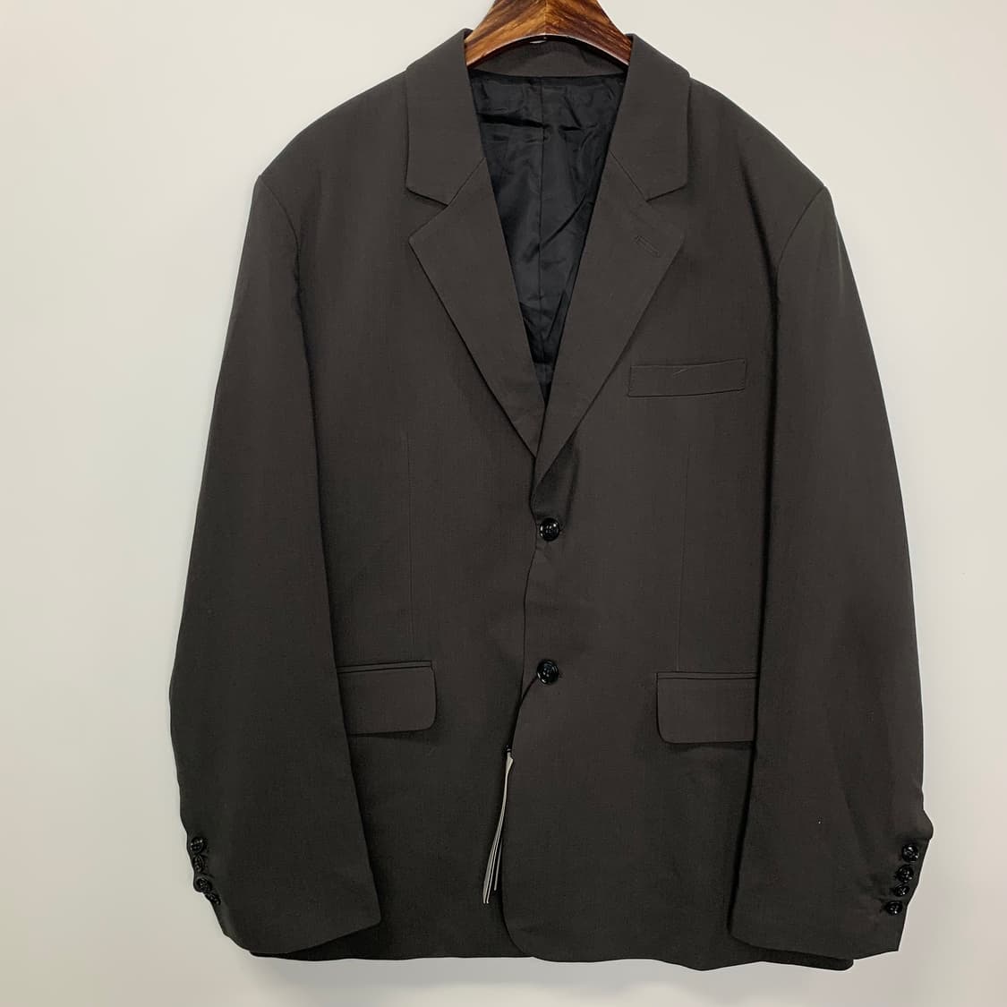 르마드 차콜 버튼 싱글 블레이저 자켓 상품이미지2