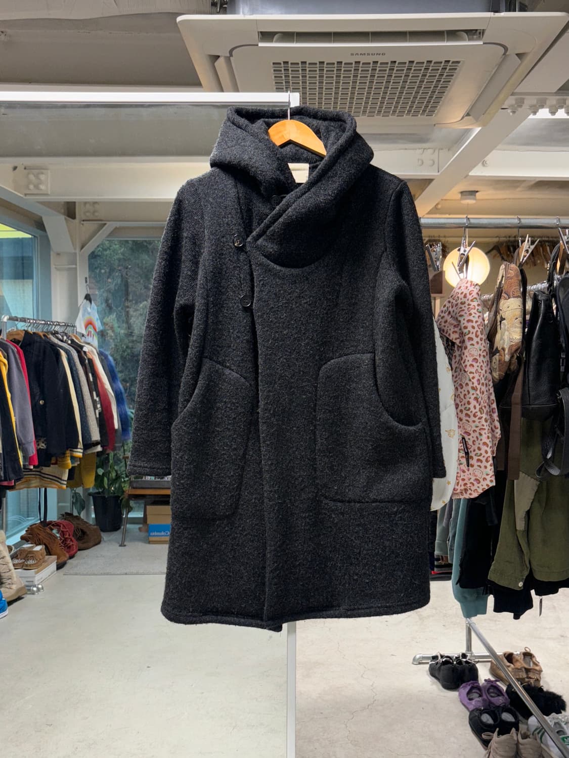 Merph 울 후드 코트 상품이미지1