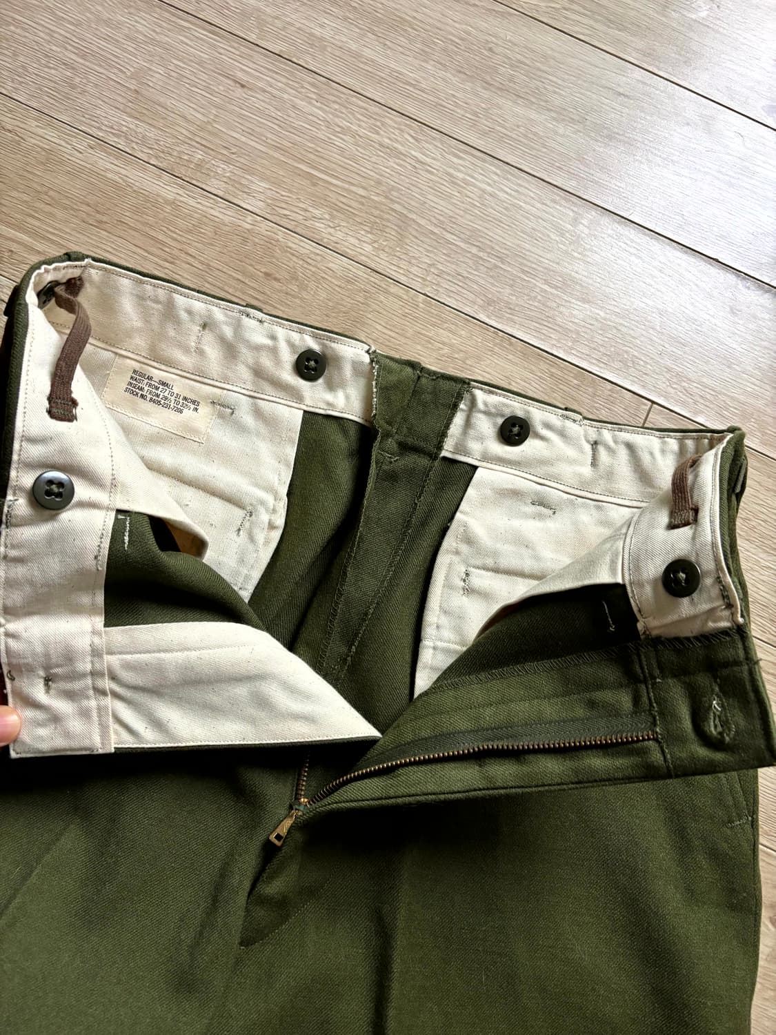 60's 미군 M-51 울 필드 팬츠 S-R 데드스탁 상품이미지4
