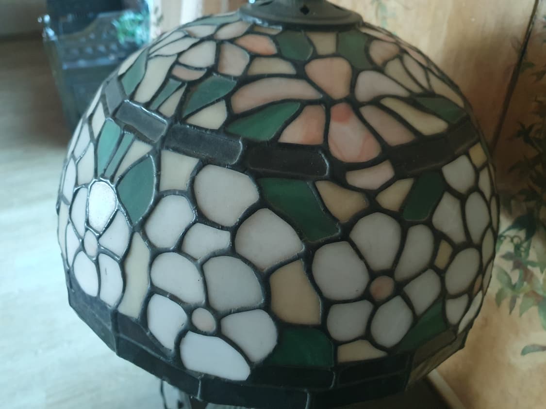 년대좋은 진품 대형 스테인드글라스 조명 스탠드 서양앤틱 아름다움 상품이미지2