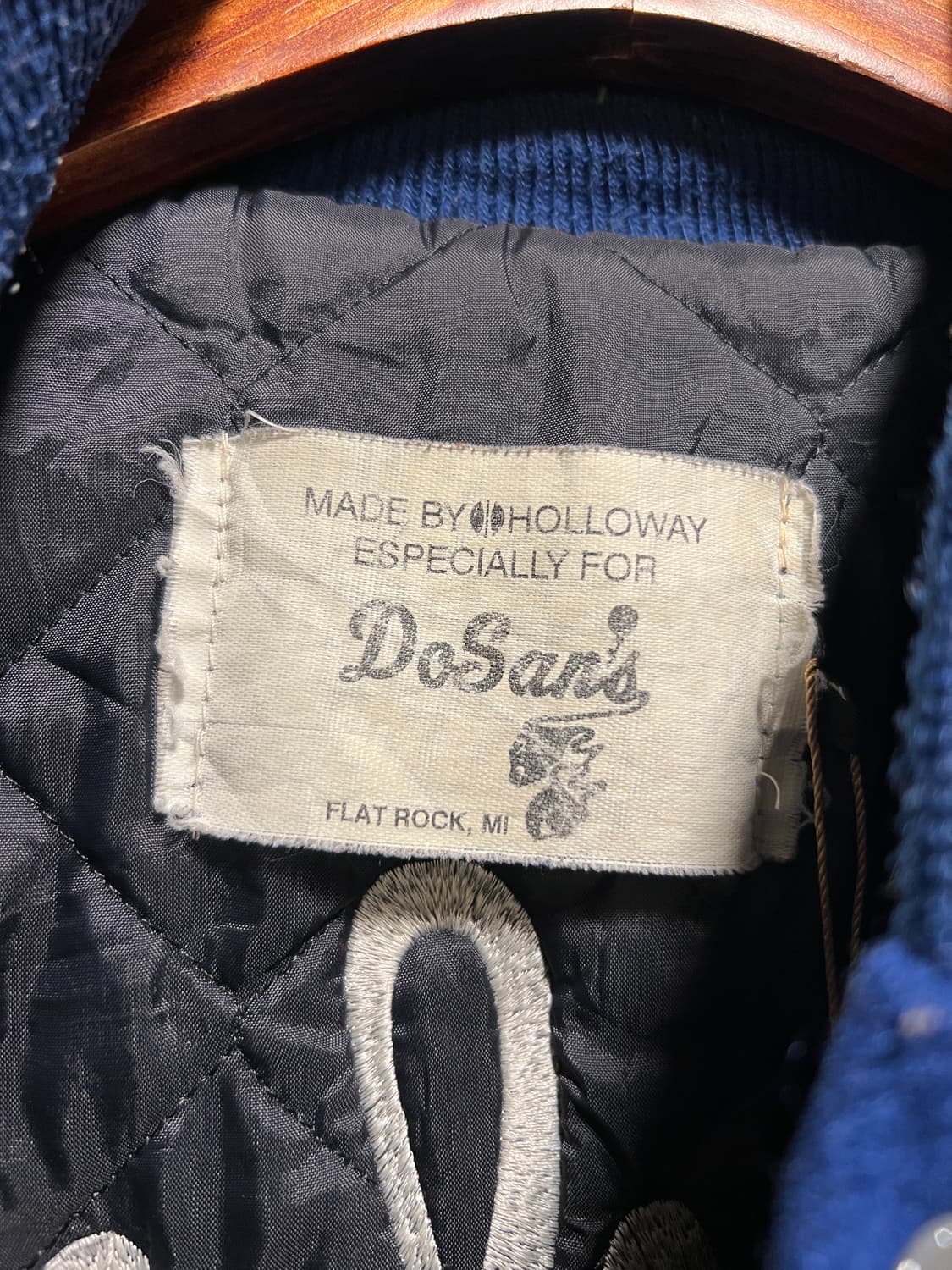 [L]90's USA 빈티지 블루 울 레더 바시티 자켓 상품이미지3