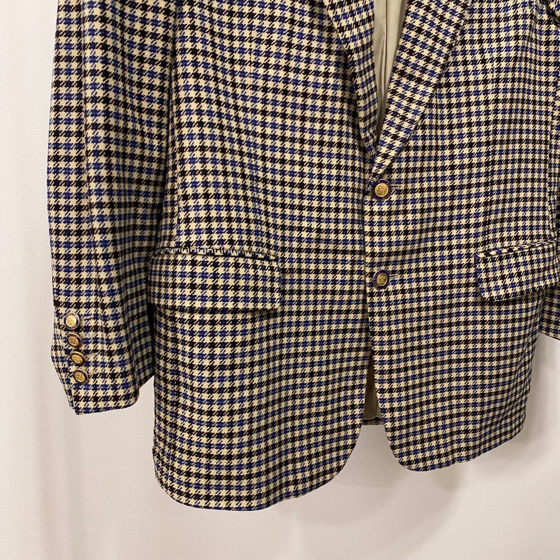 지방시 무슈 금장 울 쉐퍼드 체크 블레이저 상품이미지4