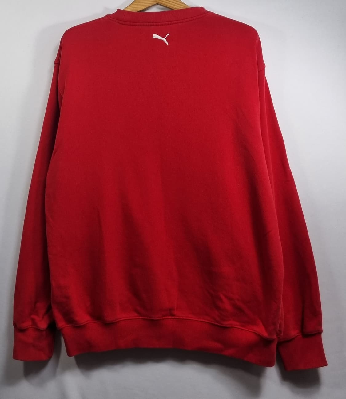 오버핏 M ) 푸마 레드 데님로고 빈티지 맨투맨 상품이미지2