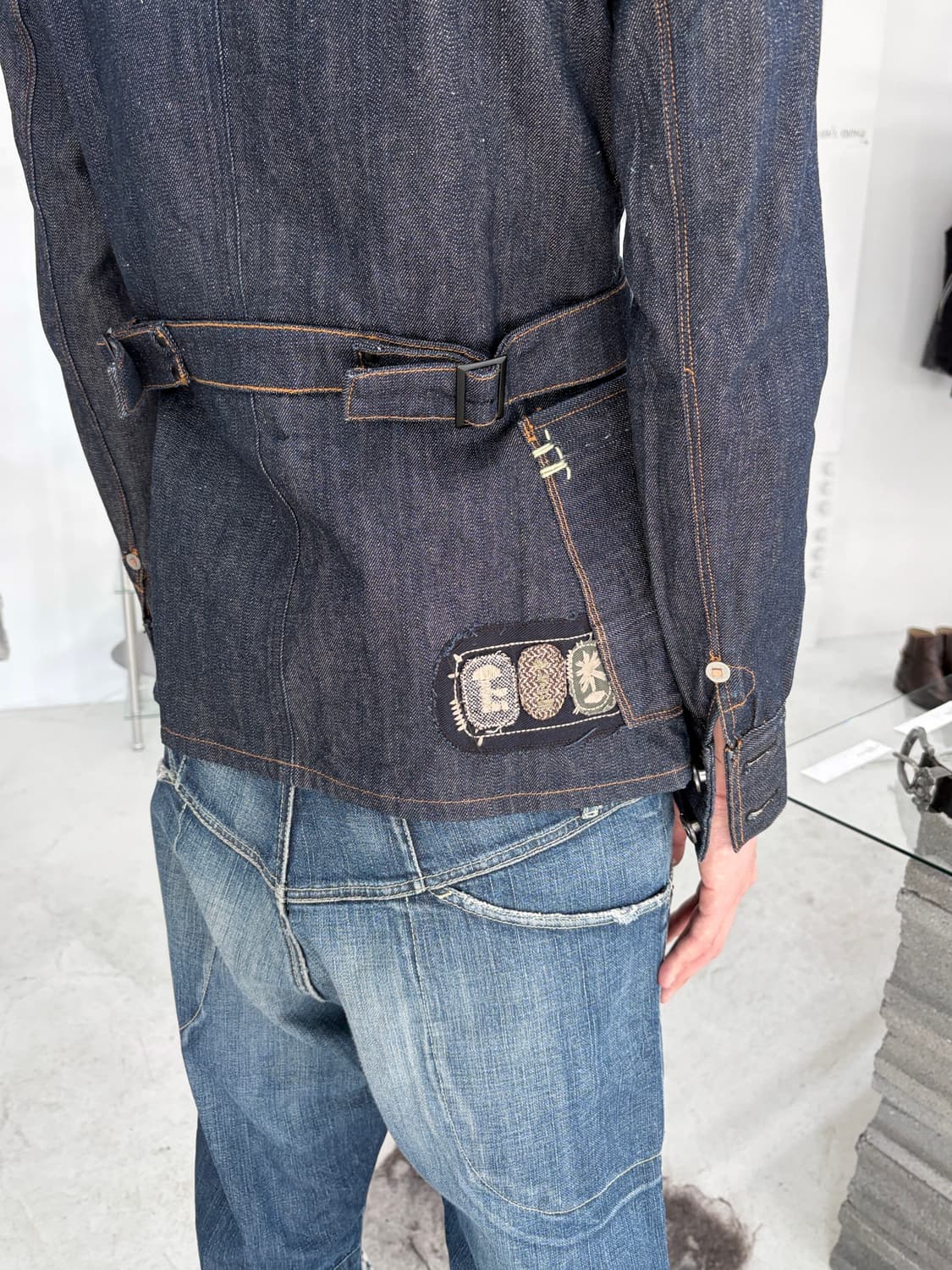 2000‘s 저버드 멀티 포켓 벨티드 데님 자켓 상품이미지4