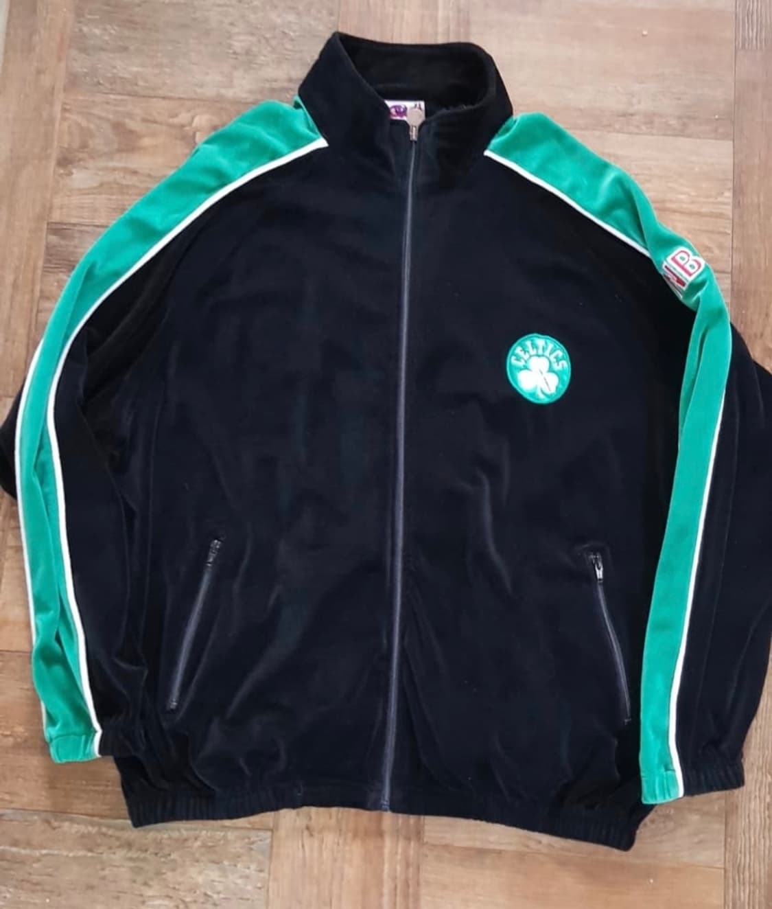 유니크 스포츠 NBA 보스턴 셀틱스 벨루어(벨벳)트랙자켓 상품이미지1