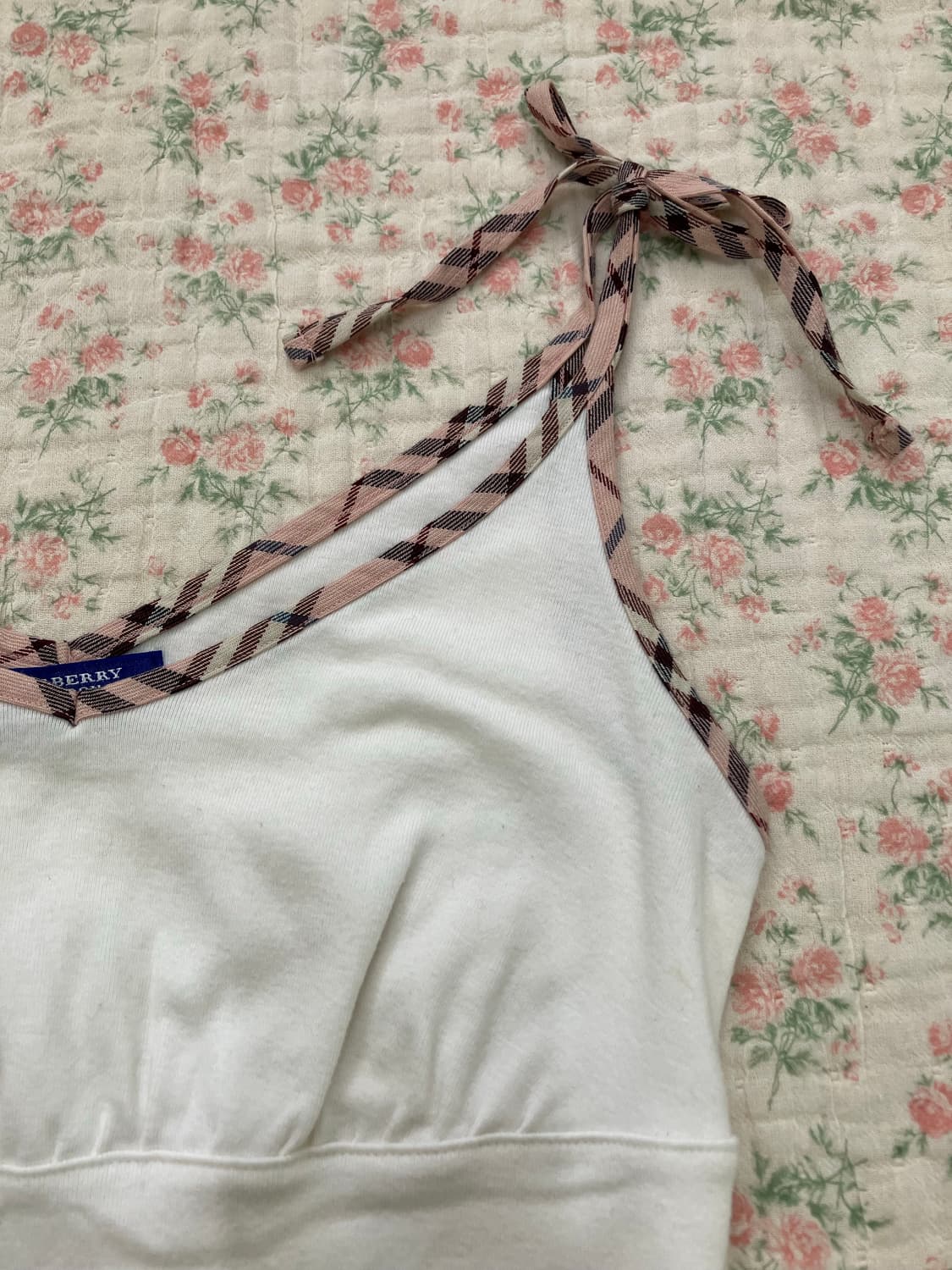 버버리 딸기 우유 핑크 리본 나시 1082 일본빈티지  국내유일매물 상품이미지3