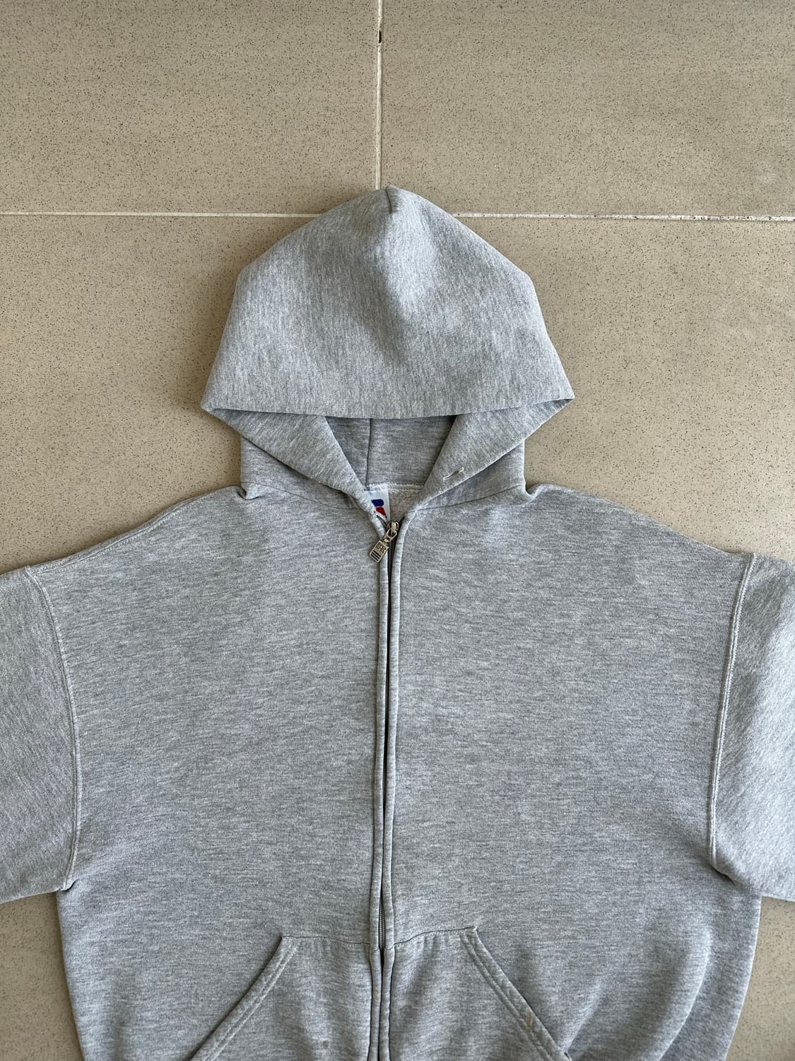 90s 빈티지 러셀 후드집업 그레이 L 상품이미지3