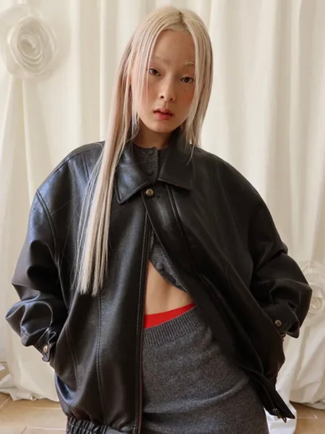 엠엠엠진스 레더 자켓 상품이미지1