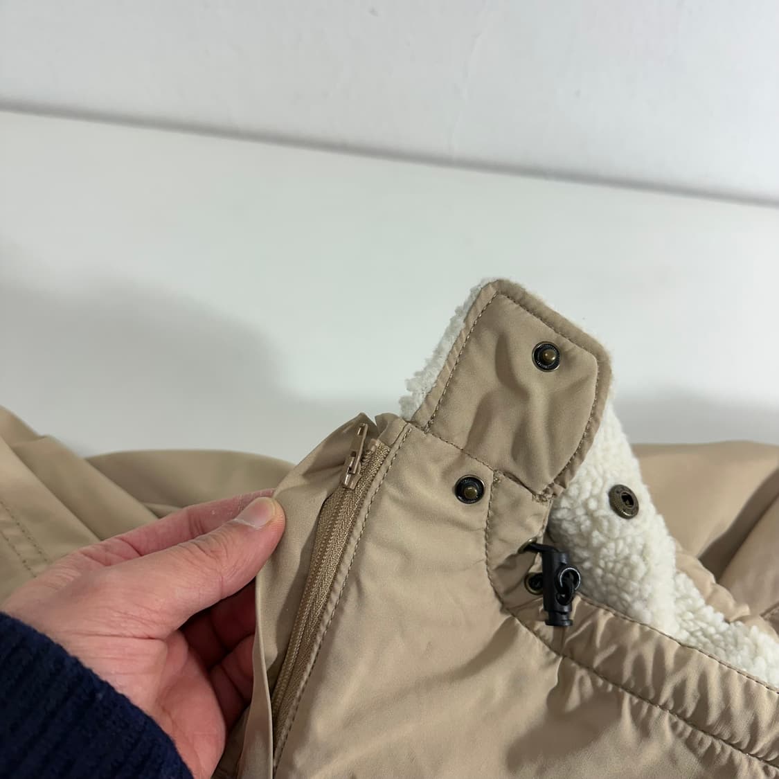 우먼L 니코앤드 베이지 오버핏 안감양털 후드점퍼 상품이미지6