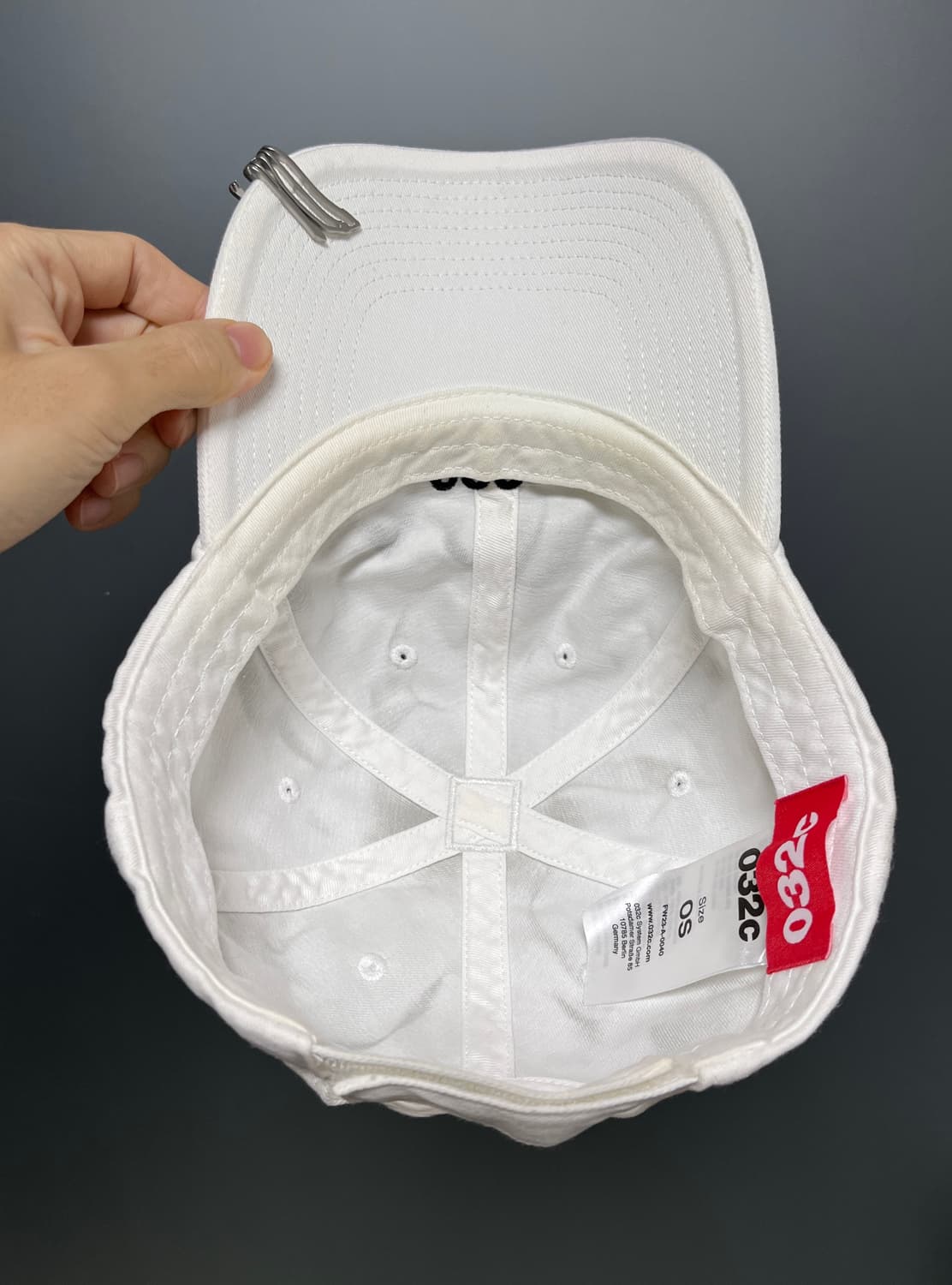 032c 더티 화이트 볼캡 모자 판매. 상품이미지7