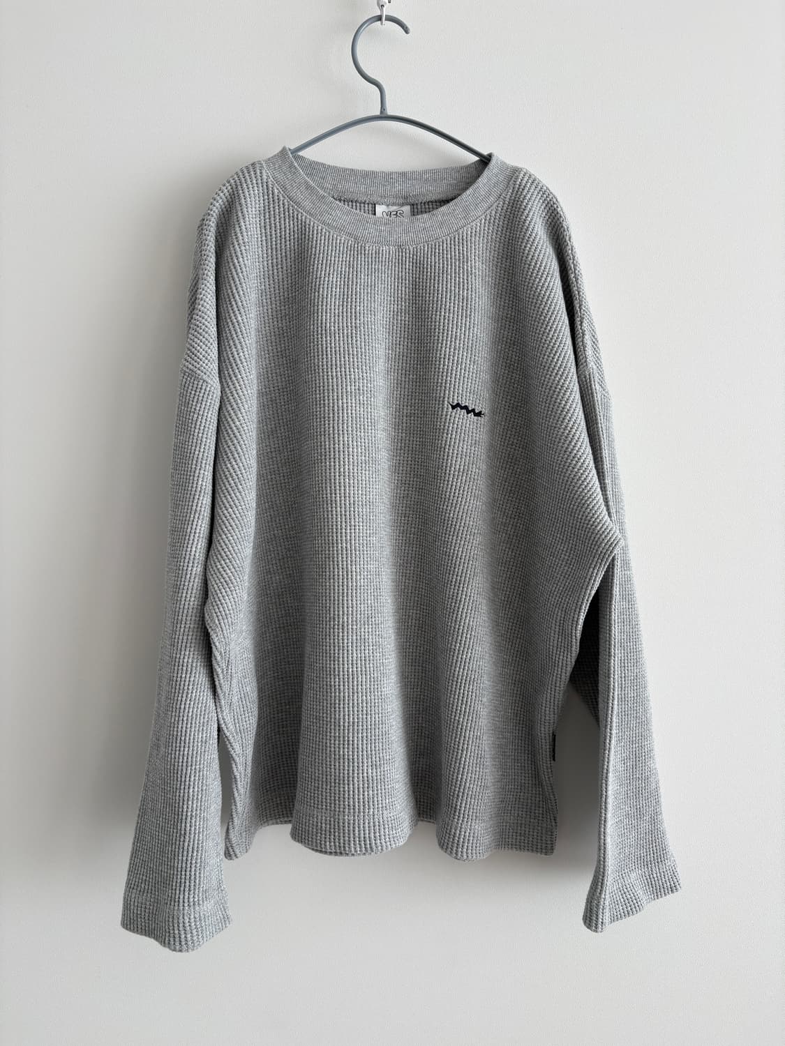 YESEYESEE 와플 티셔츠 회색 상품이미지1