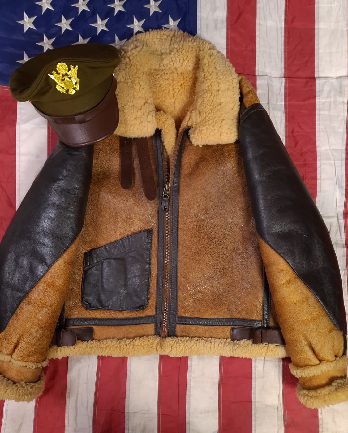 오리지날 WW2 대전형 골든베어 B-3 폭격기 무스탕 상품이미지2