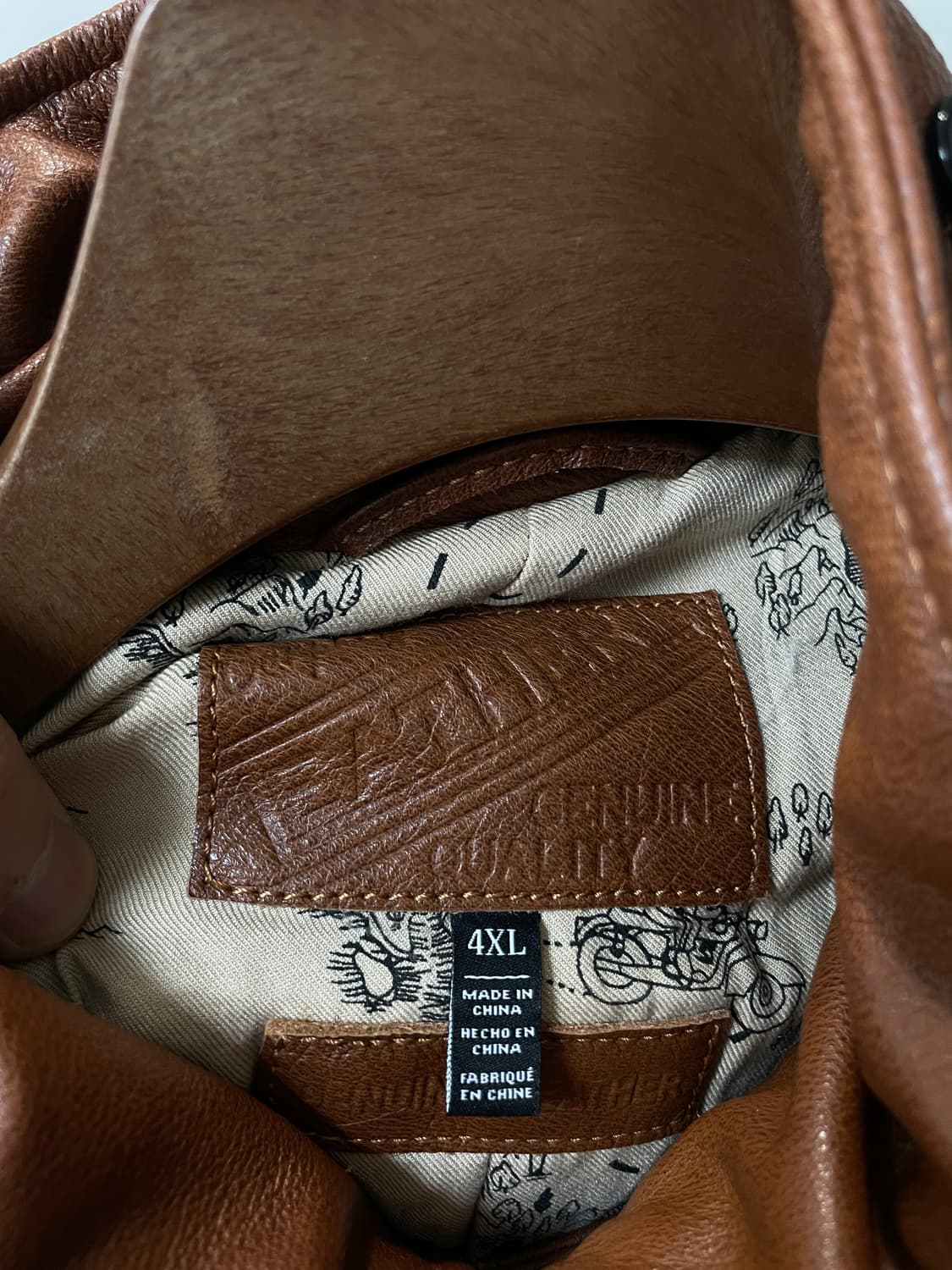 (103~105) Carphey 브라운 레더 피코트 자켓 상품이미지5