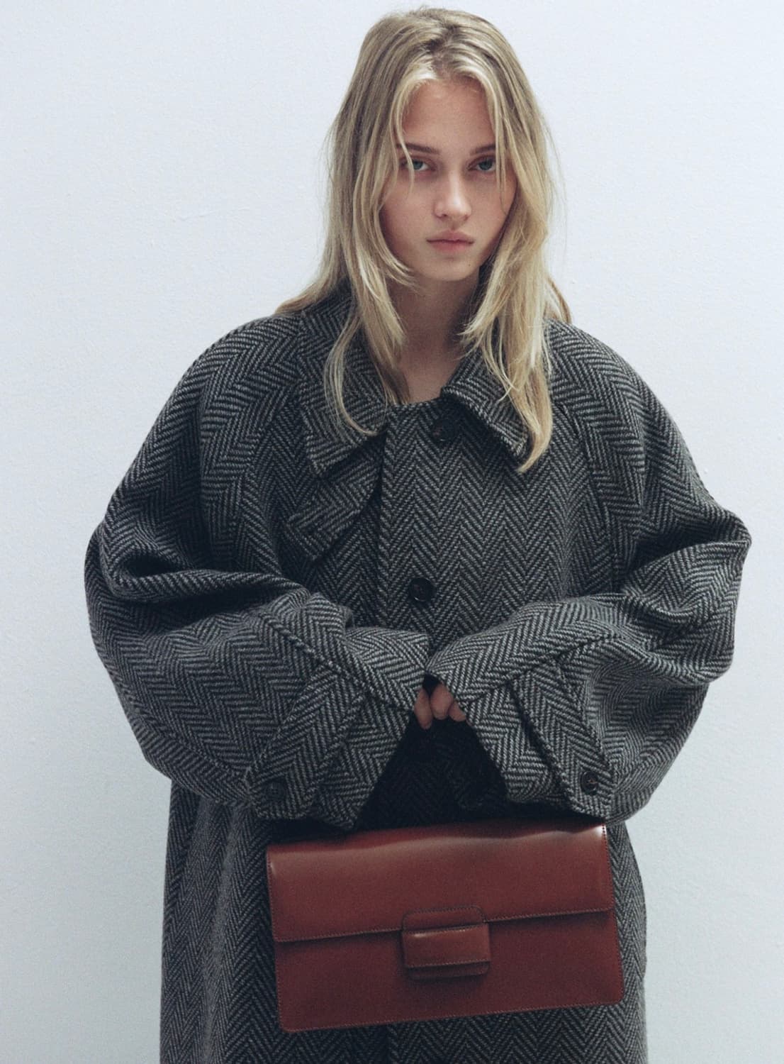 파사드패턴 코트 헤링본 발마칸 코트 상품이미지1