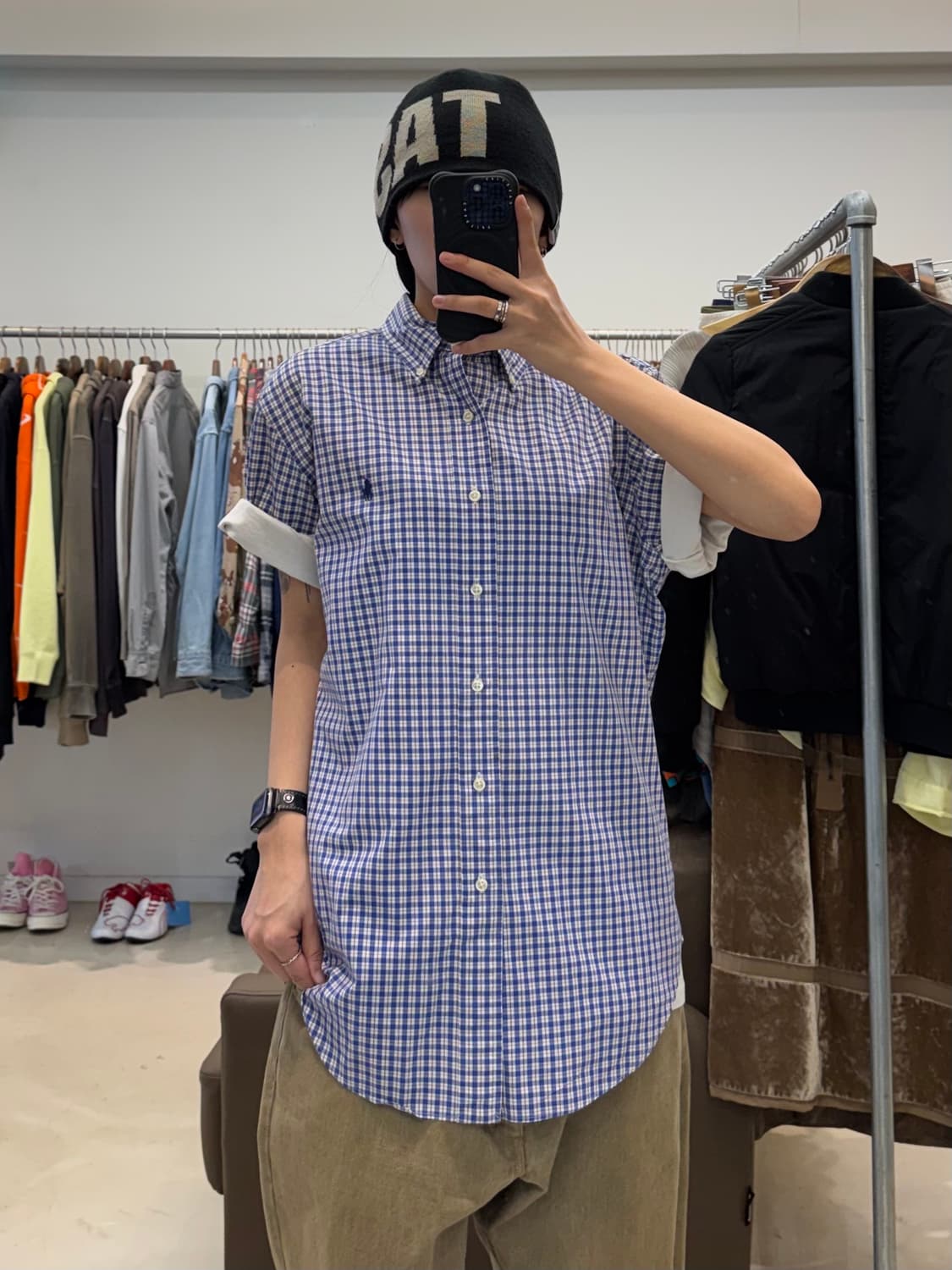 폴로 랄프로렌 체크 반팔 셔츠 상품이미지5