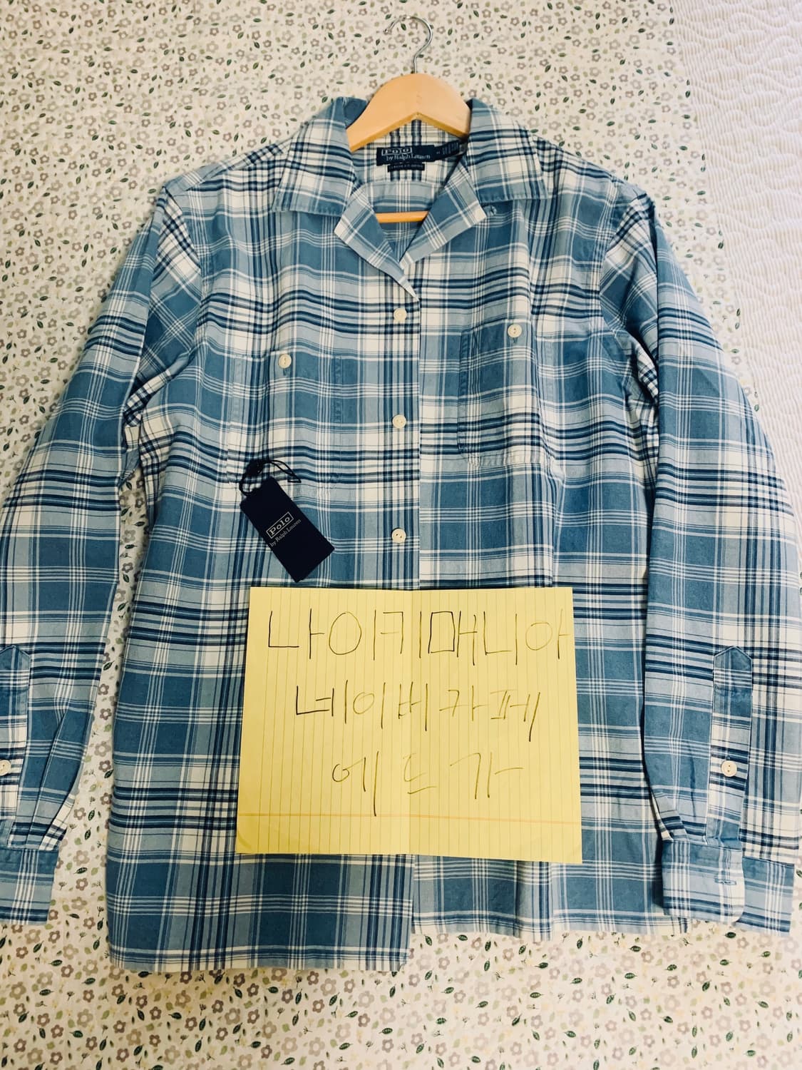 [M] 폴로 랄프로렌 클래식핏 인디고 플래드 캠프 셔츠 상품이미지10